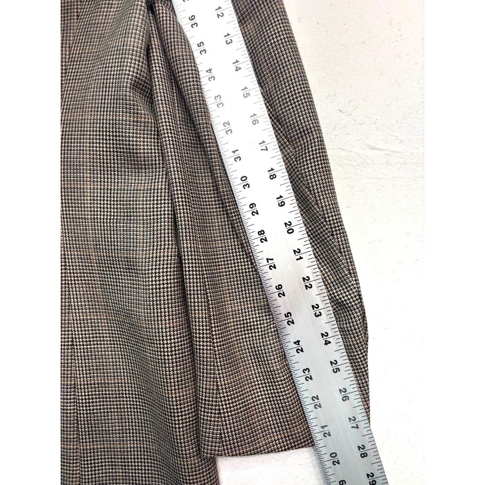 Hickey Freeman 48L Beige Houndstooth Windowpane Madison Blazer Jacket Sport Coat - Picture 10 of 11